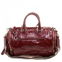 D & G Red Patent Leather Emy Satchel