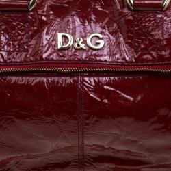 D & G Red Patent Leather Emy Satchel