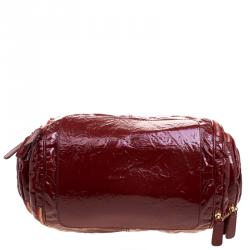 D & G Red Patent Leather Emy Satchel