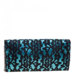 Pre Owned D&G Blue/Black Lace Shoulder Bag