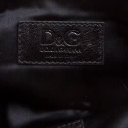 Pre Owned D&G Blue/Black Lace Shoulder Bag