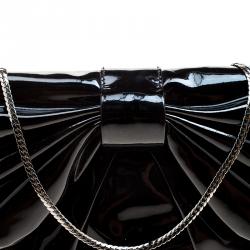 Pre Owned D&G Black Patent Leather Bubbles Clutch Bag
