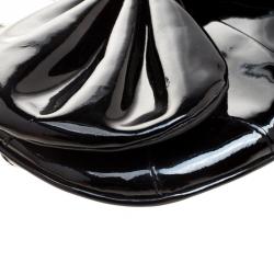 Pre Owned D&G Black Patent Leather Bubbles Clutch Bag