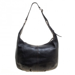 Pre Owned D&G Black Leather Lea Mindy Pocket Hobo