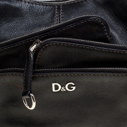 Pre Owned D&G Black Leather Lea Mindy Pocket Hobo