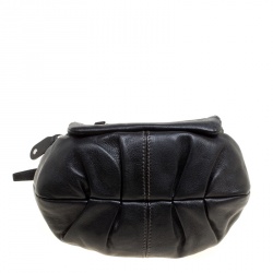 Pre Owned D&G Black Leather Lea Mindy Pocket Hobo