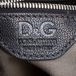 Pre Owned D&G Black Leather Lea Mindy Pocket Hobo