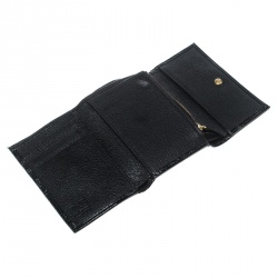 Pre Owned D&G Black Patent Leather Trifold Compact Wallet