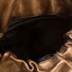 D & G Bronze Leather Vlada Shoulder Bag