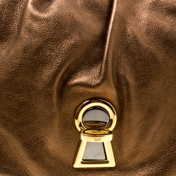 D & G Bronze Leather Vlada Shoulder Bag