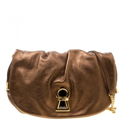D & G Bronze Leather Vlada Shoulder Bag