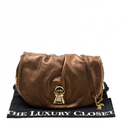 D & G Bronze Leather Vlada Shoulder Bag