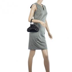 Pre Owned D and G Kiss Lock Frame Lace Clutch