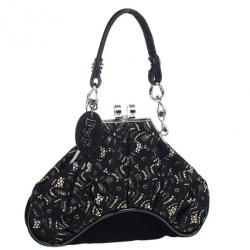 Pre Owned D and G Kiss Lock Frame Lace Clutch