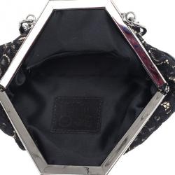 Pre Owned D and G Kiss Lock Frame Lace Clutch