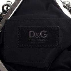 Pre Owned D and G Kiss Lock Frame Lace Clutch