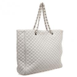 D&G Grey Quilted Lily Glam Tote Bag