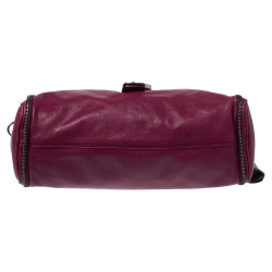 Pre Owned D&G Purple Soft Leather Vilma Satchel