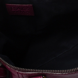 Pre Owned D&G Purple Soft Leather Vilma Satchel
