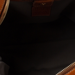 D&G Tan Leather Zip Handle Hobo