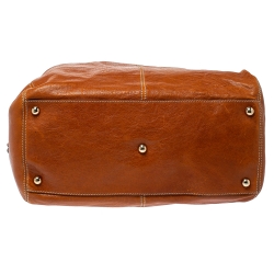D&G Tan Leather Zip Handle Hobo