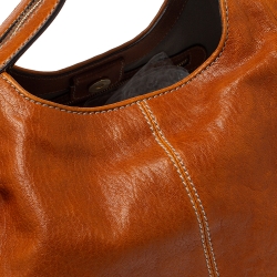 D&G Tan Leather Zip Handle Hobo