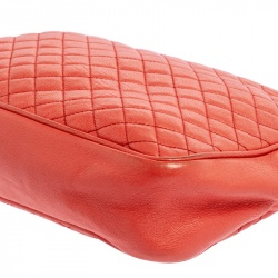 Pre Owned D&G Coral Orange Quilted Leather Lily Glam Shoulder Bag