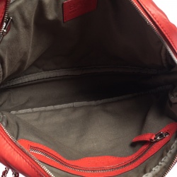 Pre Owned D&G Coral Orange Quilted Leather Lily Glam Shoulder Bag