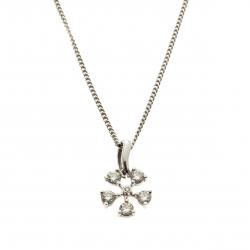 De Beers Corsage Five Diamond Pendant Chain Necklace