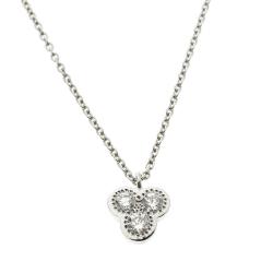 De Beers Diamond & 18k White Gold Pendant Necklace