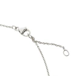De Beers Diamond & 18k White Gold Pendant Necklace