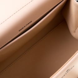 Delvaux Peach Leather Mini Le Brillant Top Handle Bag