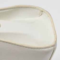 Pre Owned Delvaux White Leather Tempete PM Top Handle Bag