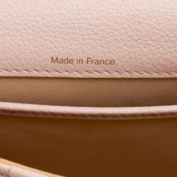 Delvaux Peach Leather Mini Le Brillant Top Handle Bag