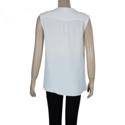 Derek Lam Off-White Silk Top M