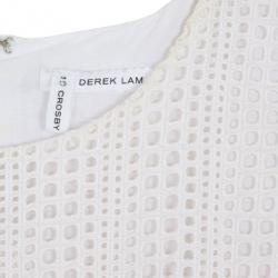 10 Crosby Derek Lam Crochet White Tulip Hem Dress M