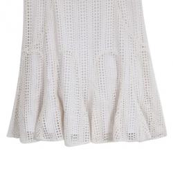 10 Crosby Derek Lam Crochet White Tulip Hem Dress M