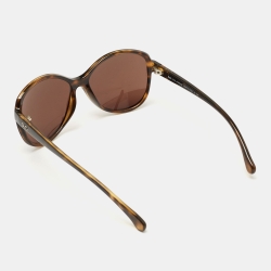 Pre Owned D&G Brown 8079 Round Sunglasses