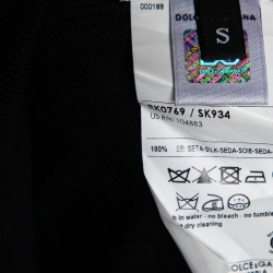 Pre Owned D&G Black Silk Knit Top & Cardigan Set