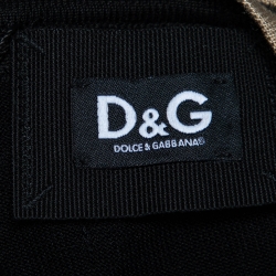 Pre Owned D&G Black Silk Knit Top & Cardigan Set