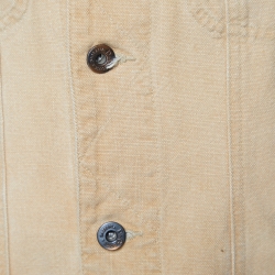 Pre Owned D&G Beige Denim Distressed Button Front Jacket XL