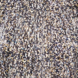 D&G Multicolor Sequin Printed Silk High Neck Sleeveless Top S
