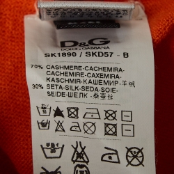 Pre Owned D&G Orange Knit Back Zipper Detail Cardigan L