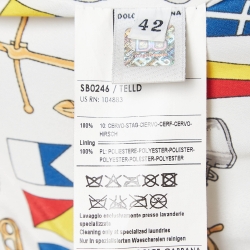 Pre Owned D&G White Deer Leather Double Breasted Jacket M