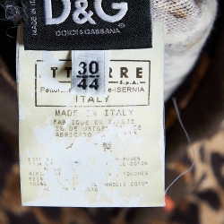 Pre Owned D&G Brown Leopard Print Cotton Pique Polo Dress M