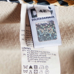 Pre Owned D&G Beige Fleece Button Front Jacket M