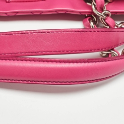 Pre Owned D&G Pink Quilted Leather Lily Glam Tote 