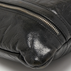 Pre Owned D&G Black Glossy Leather Logo Crossbody Bag