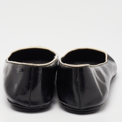 D&G Black/White Patent Leather Ballet Flats Size 38