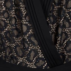 Pre Owned Diane Von Furstenberg Black Embellished Lace Zadie Jumpsuit S